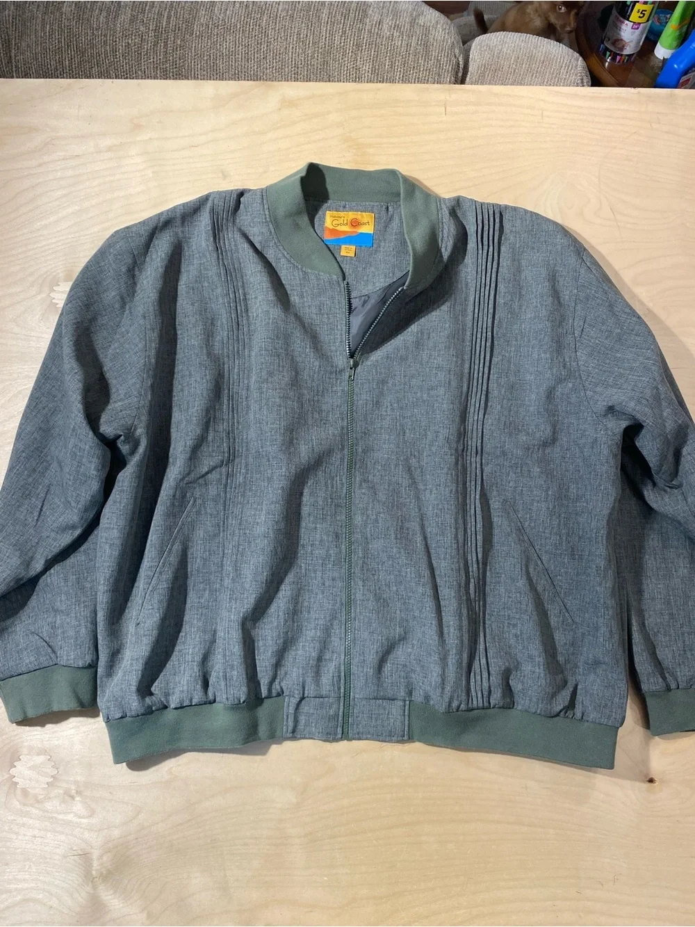 Haband Gold Coast Gray Zip Up Jacket 4X (RS)